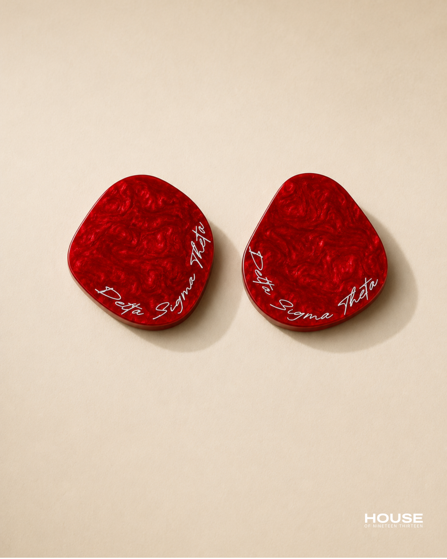 Asymmetric Delta Sigma Theta Stud Earring