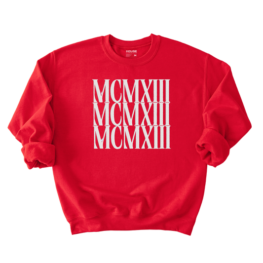 MCMXIII 3D Embroidered Crewneck Sweater