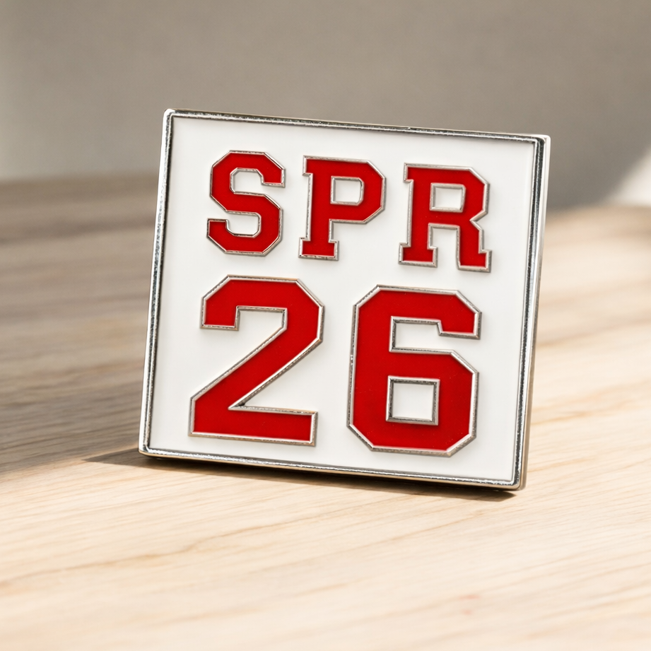 SPR 26 White Delta Sigma Theta Pin