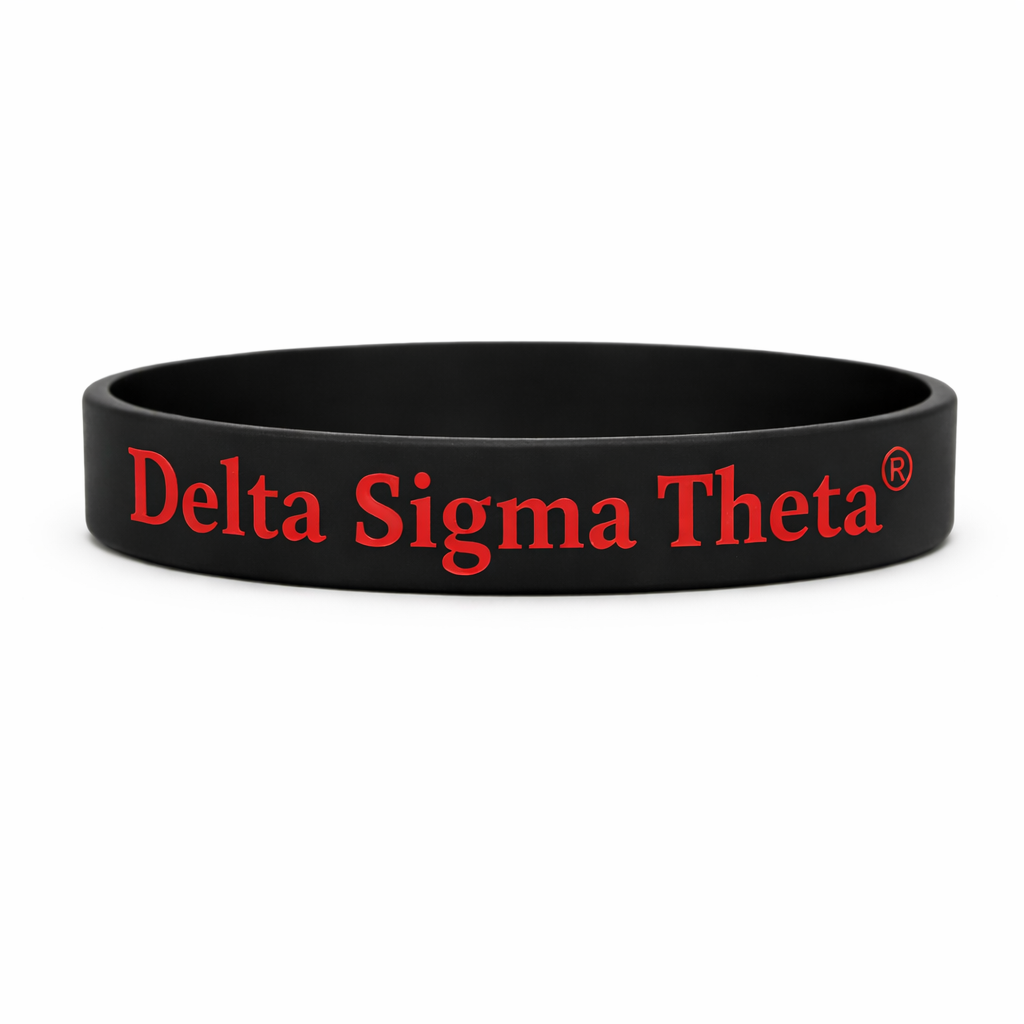 Delta Sigma Theta Black and Red Wristband