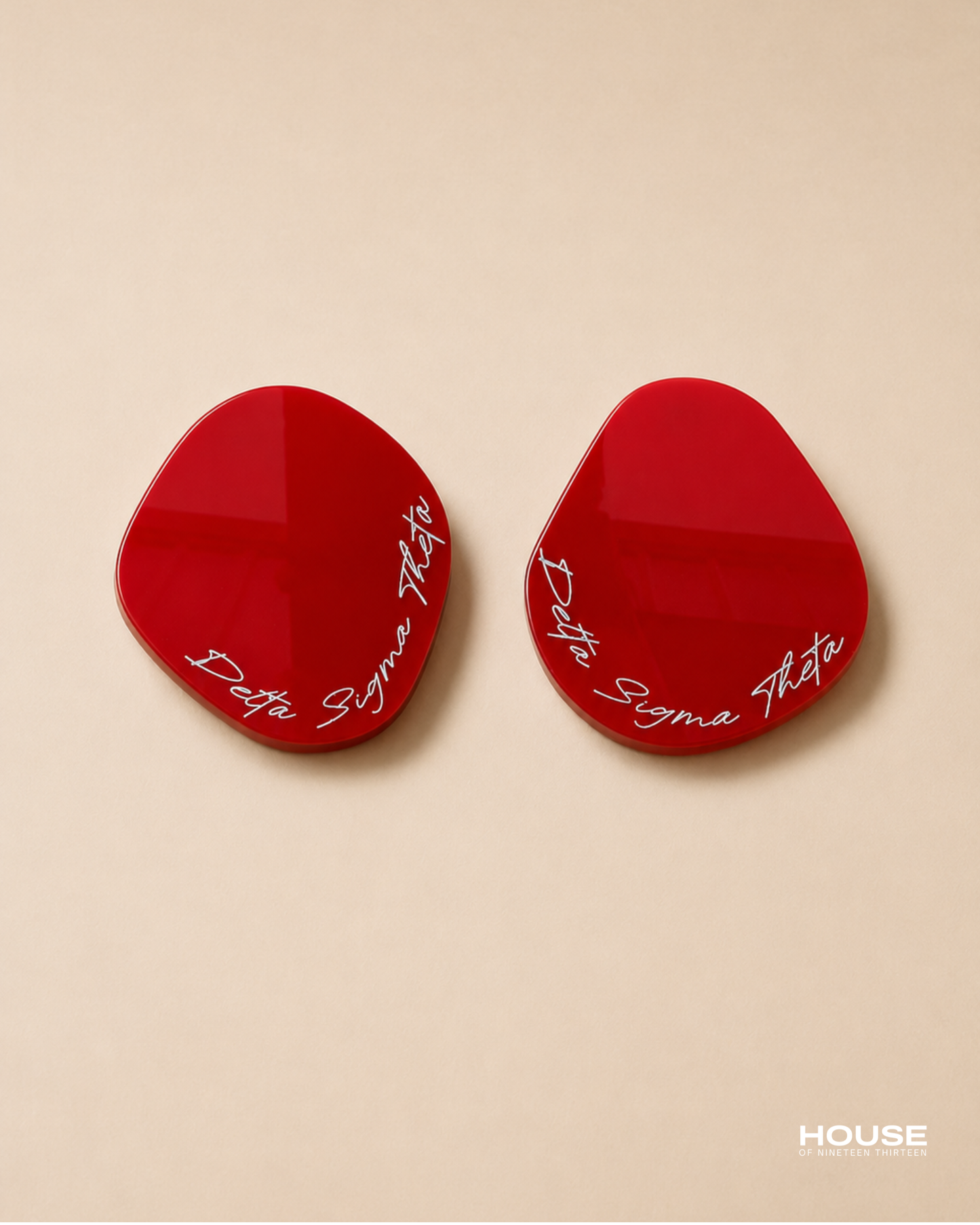 Asymmetric Delta Sigma Theta Stud Earring