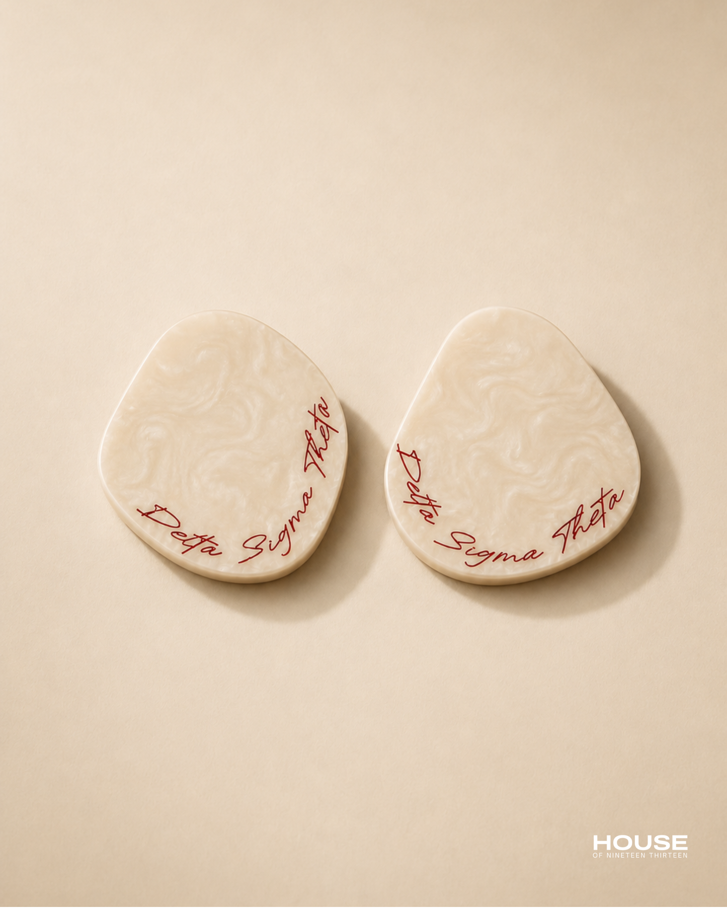 Asymmetric Delta Sigma Theta Stud Earring
