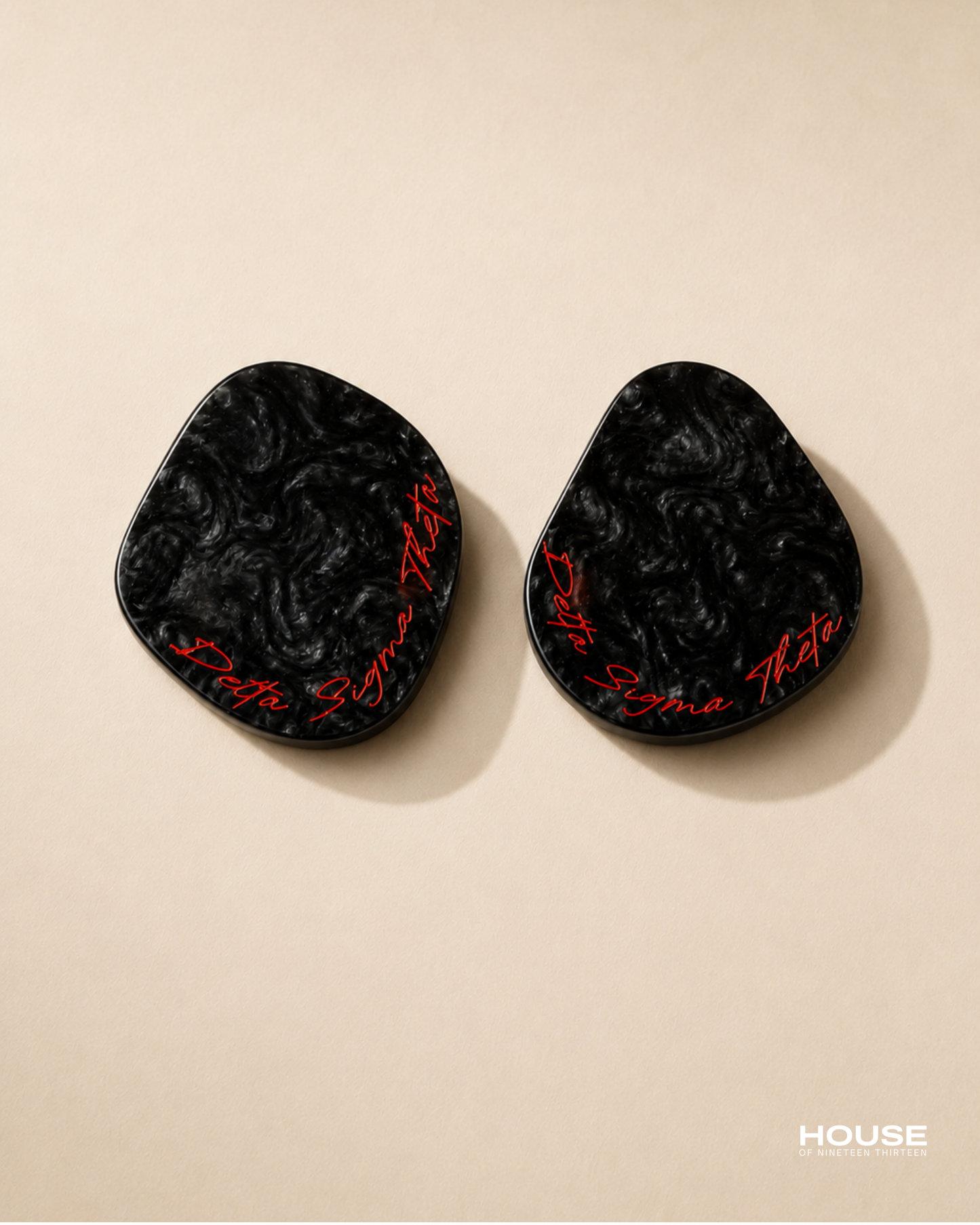 Asymmetric Delta Sigma Theta Stud Earring