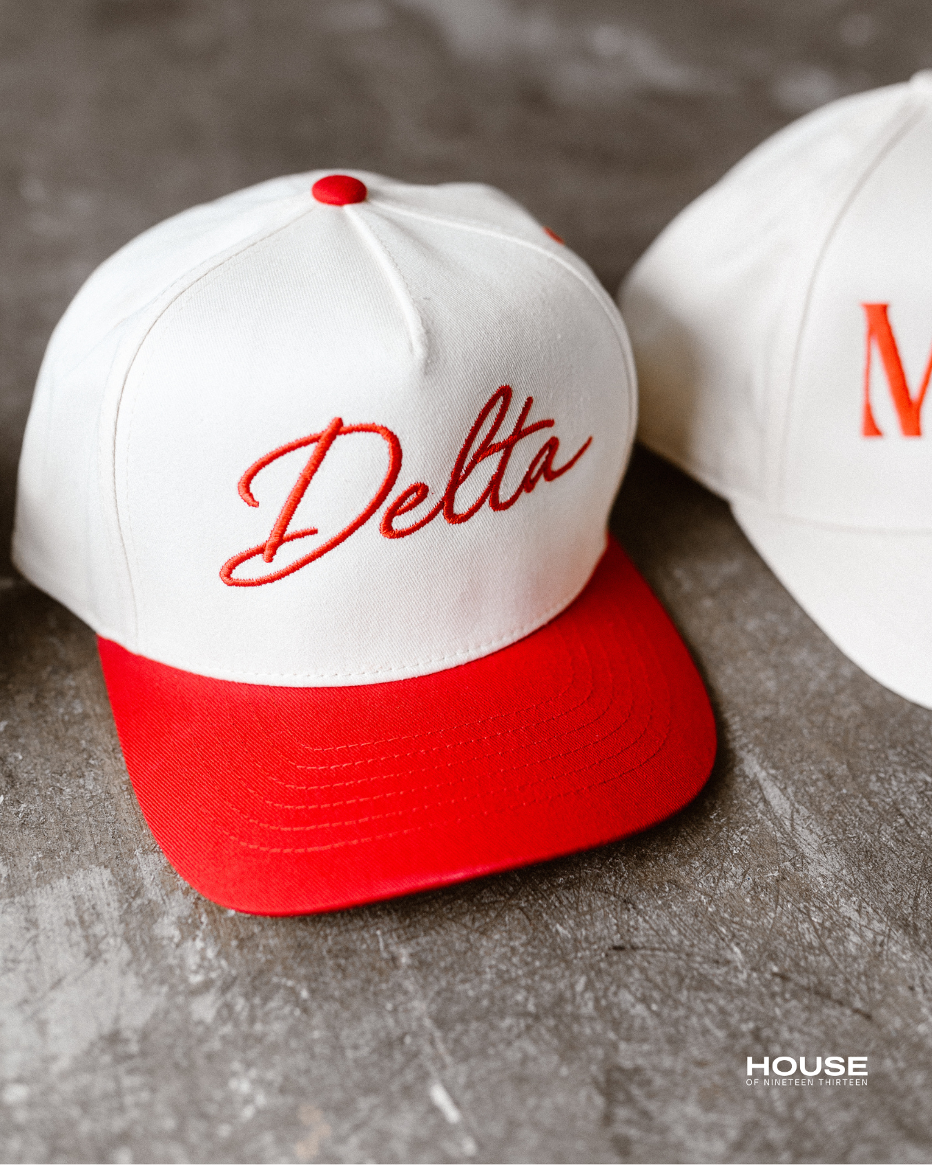 Delta Script Snapback Baseball Cap