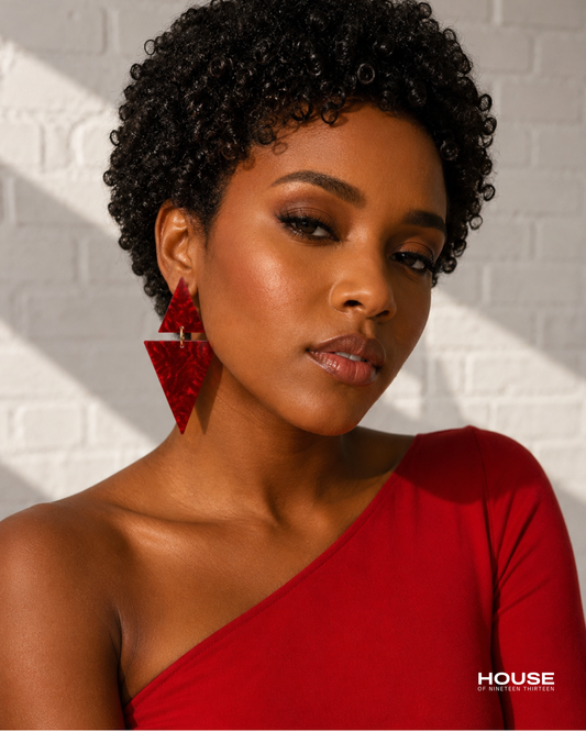 Double Pyramid Earring
