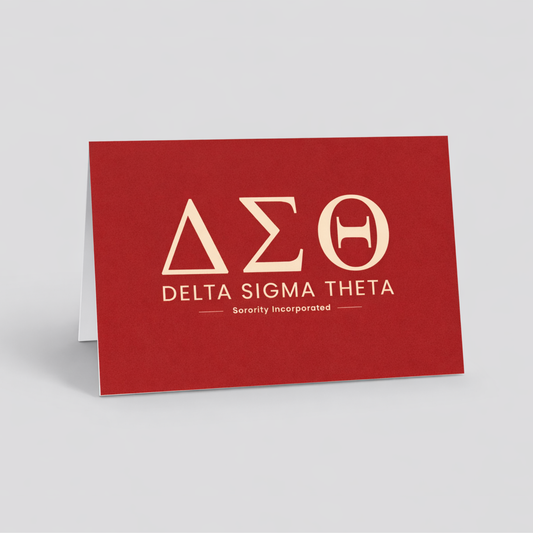 Delta Sigma Theta Delta Symbols Crimson Greeting Card
