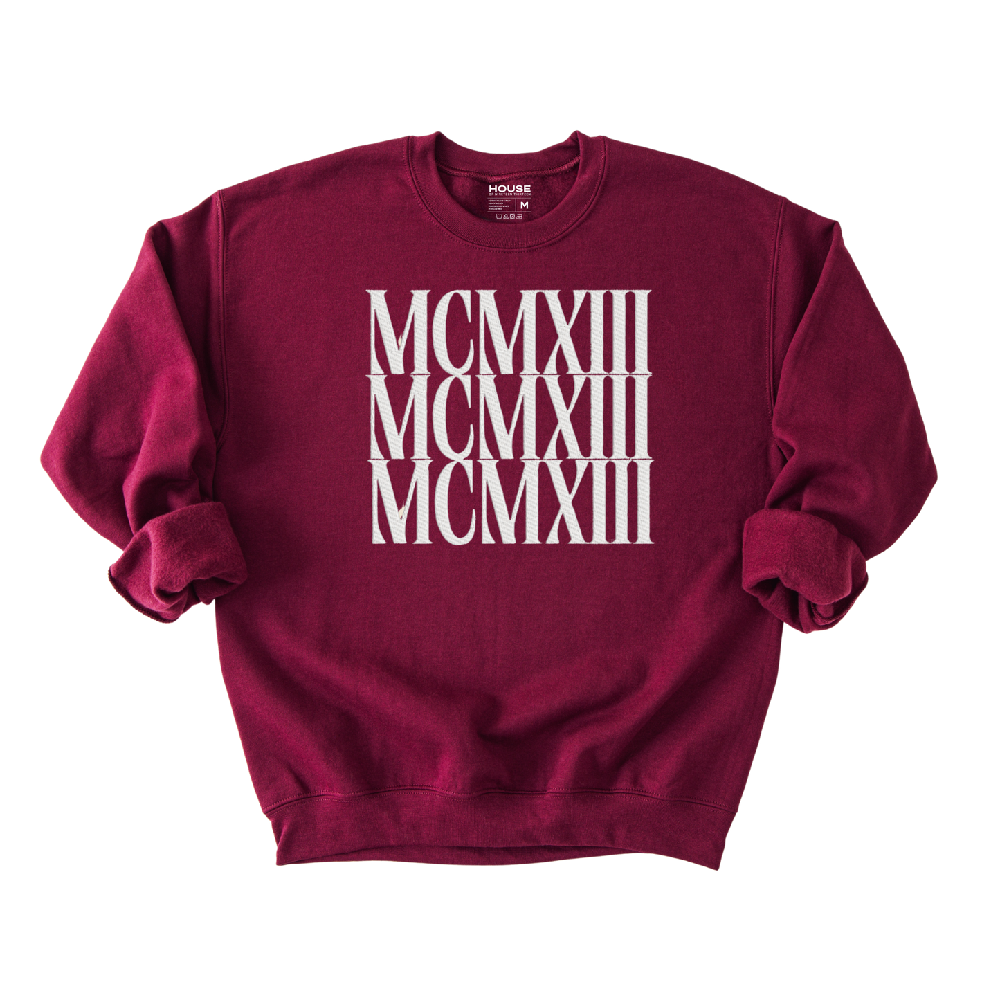 MCMXIII 3D Embroidered Crewneck Sweater