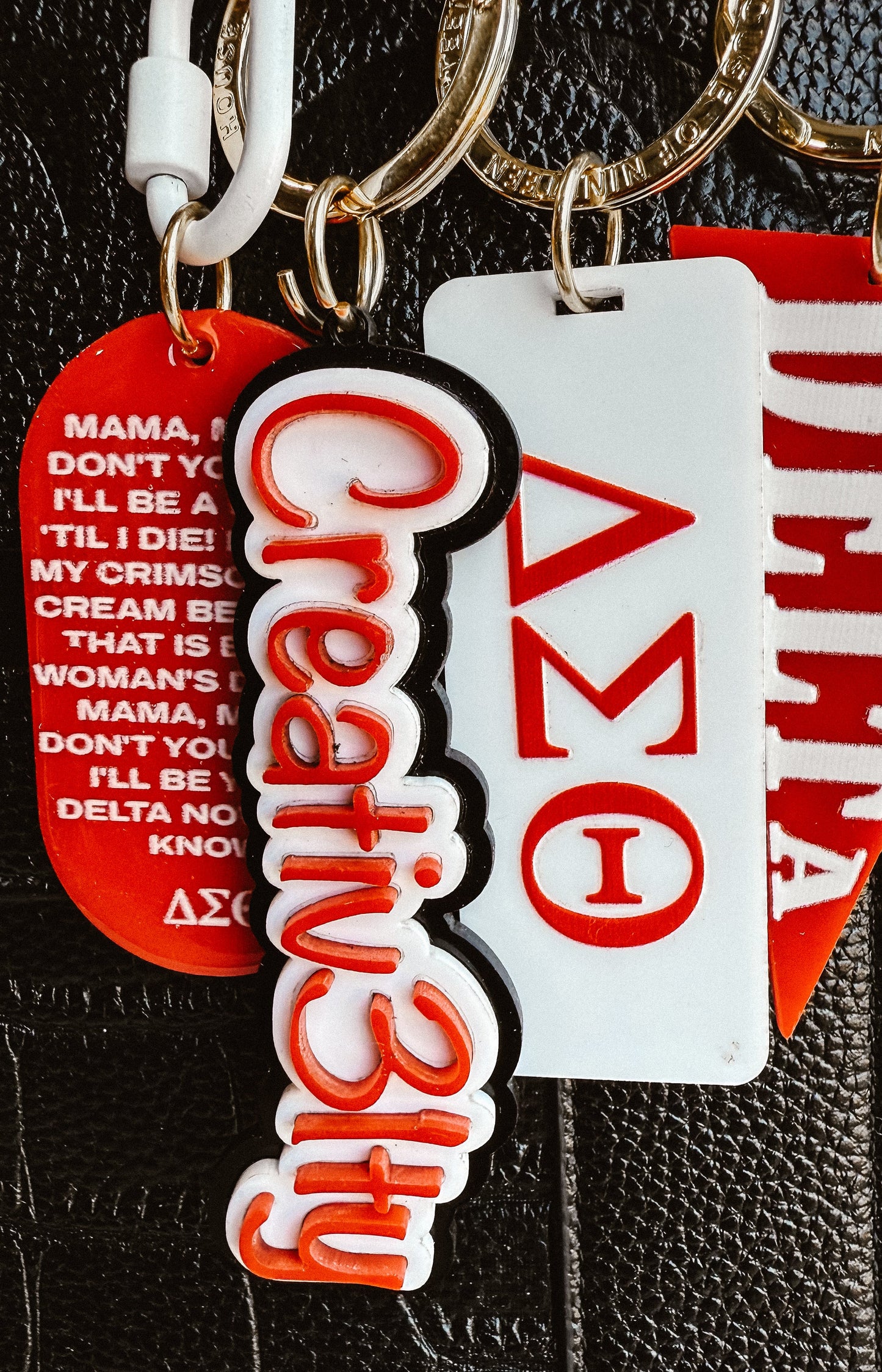 Delta Sigma Theta Line Name Keychain